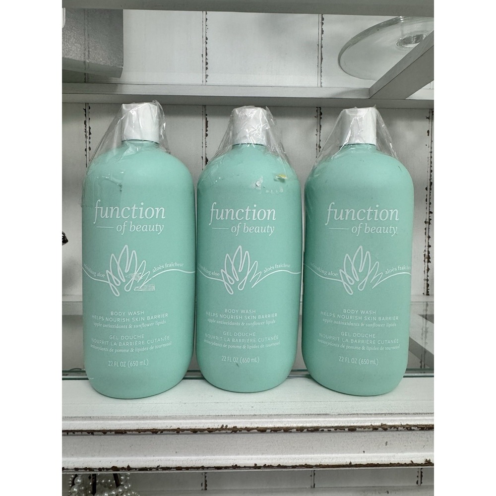 3 Pack: Function of Beauty Refreshing Body Wash *Aloe* 22 oz. ea.